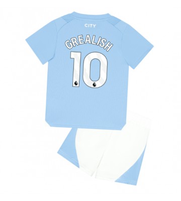 Manchester City Jack Grealish #10 babykläder Hemmatröja barn 2023-24 Korta ärmar (+ Korta byxor)